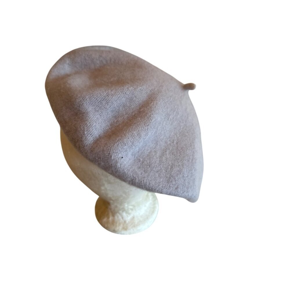 Light Gray Wool Blend‎ Beret Hat For Women Soft & Lightweight Winter Accessory